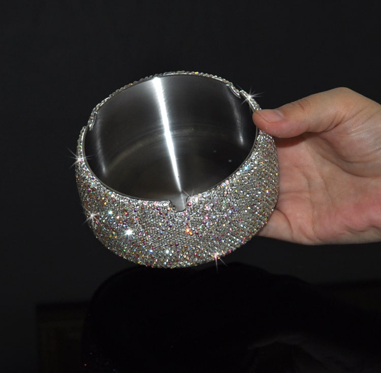 Fancy Glitter Ashtray Stainless Steel