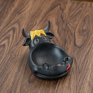 Funny Cow Ashtray - Cartoon Cow - Ceramic Ashtray