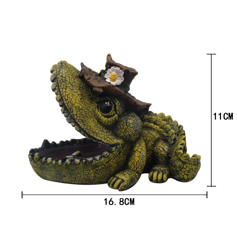 Funny Crocodile Ashtray Size