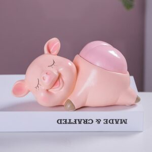 Funny Piggy Ashtray with Bum Lid - Resin