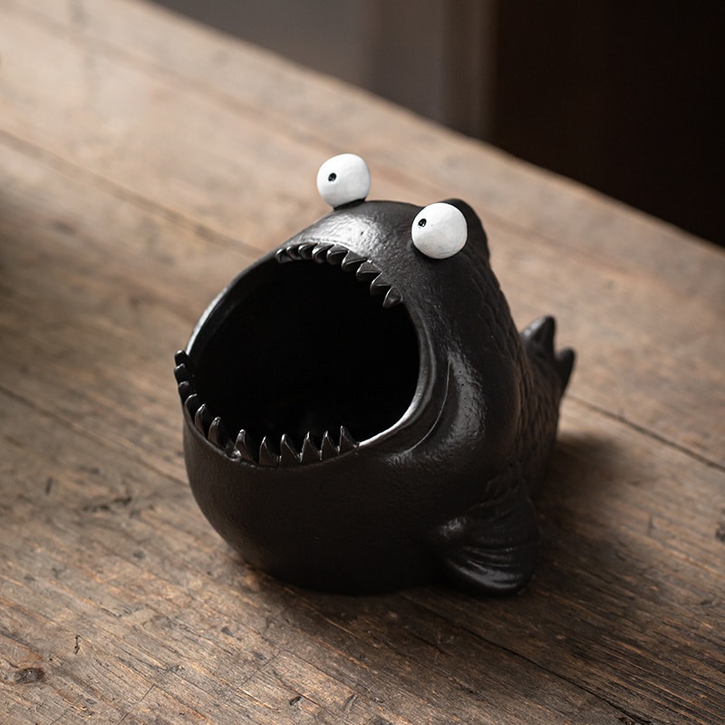 funny piranha Ceramic Ashtray smaller version