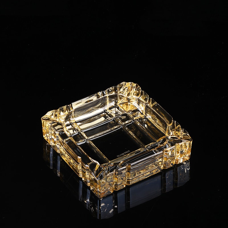 Glass Ashtray Square Crystal Glass