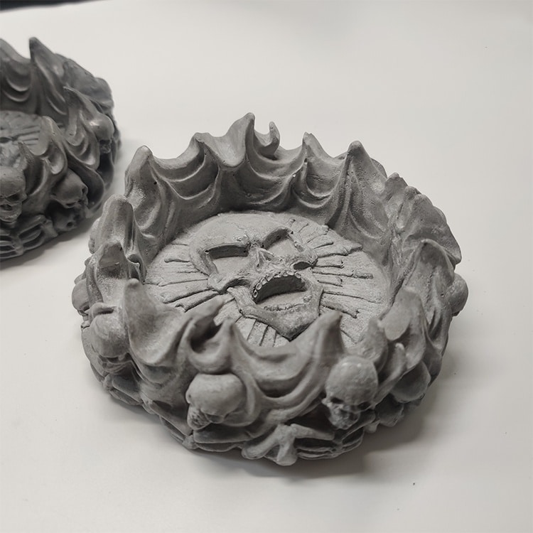 Gothic Skull Cement Ashtray