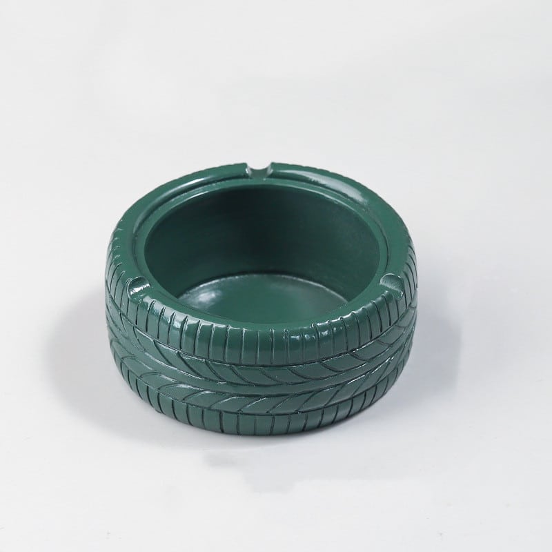 green car tire ashtray resin
