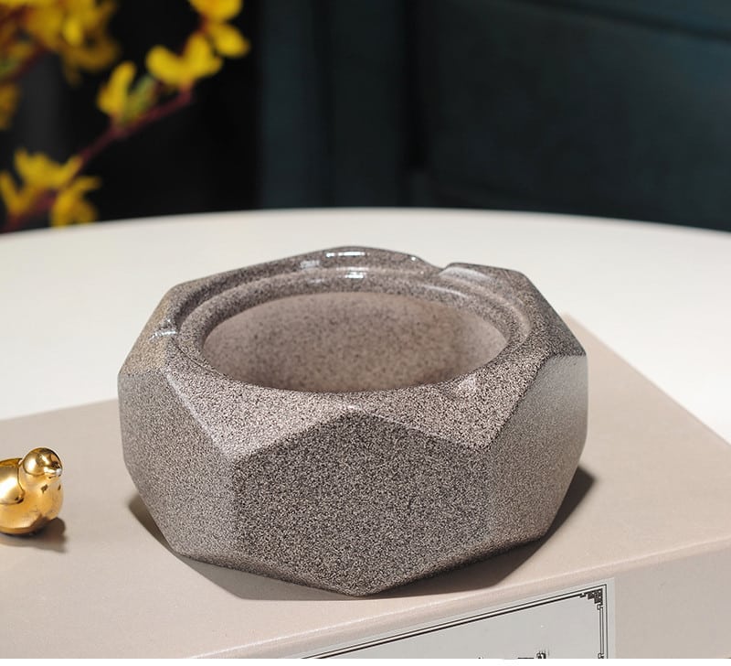 Grey Color Ceramic Ashtray