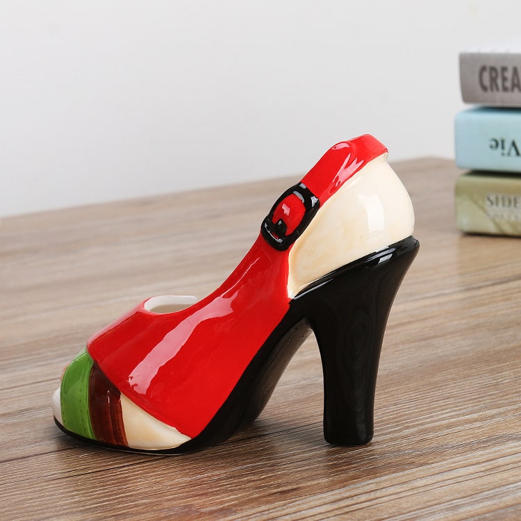 High Heels Ashtray Red Ceramic
