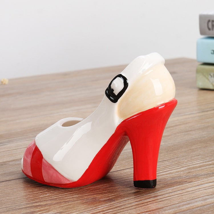 High Heels Ashtray White Ceramic
