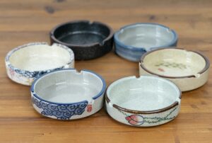 Japanese Ashtray - Hand-Painted Ceramic