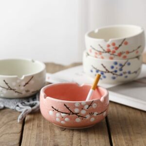 Japanese Ashtray - Hand-Painted - Large Ceramic Ashtray