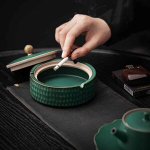 Japanese Ashtray - Handmade Vintage Style - With Lid