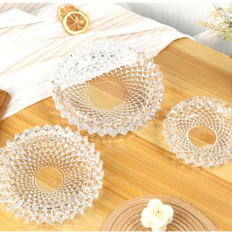 Large Crystal Glass Ashtrays