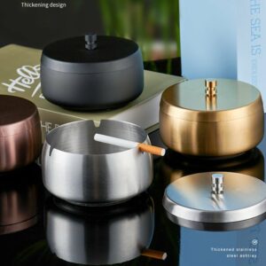 Odorless Ashtray With Lid - For Outdoor - Stainless Steel