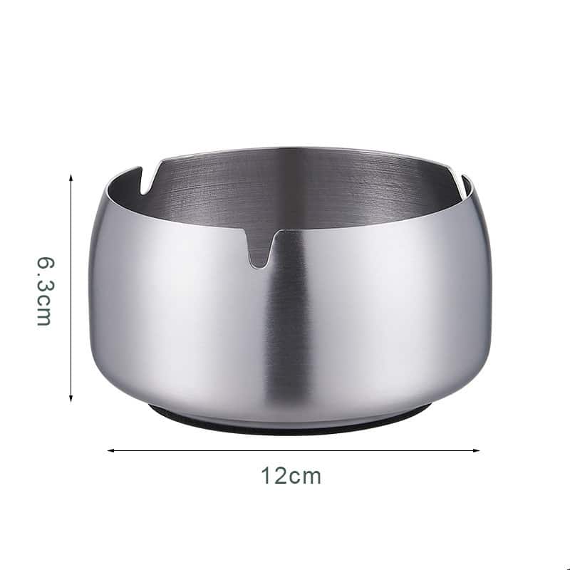 large Stainless Steel Ashtray Without lid product dimensions
