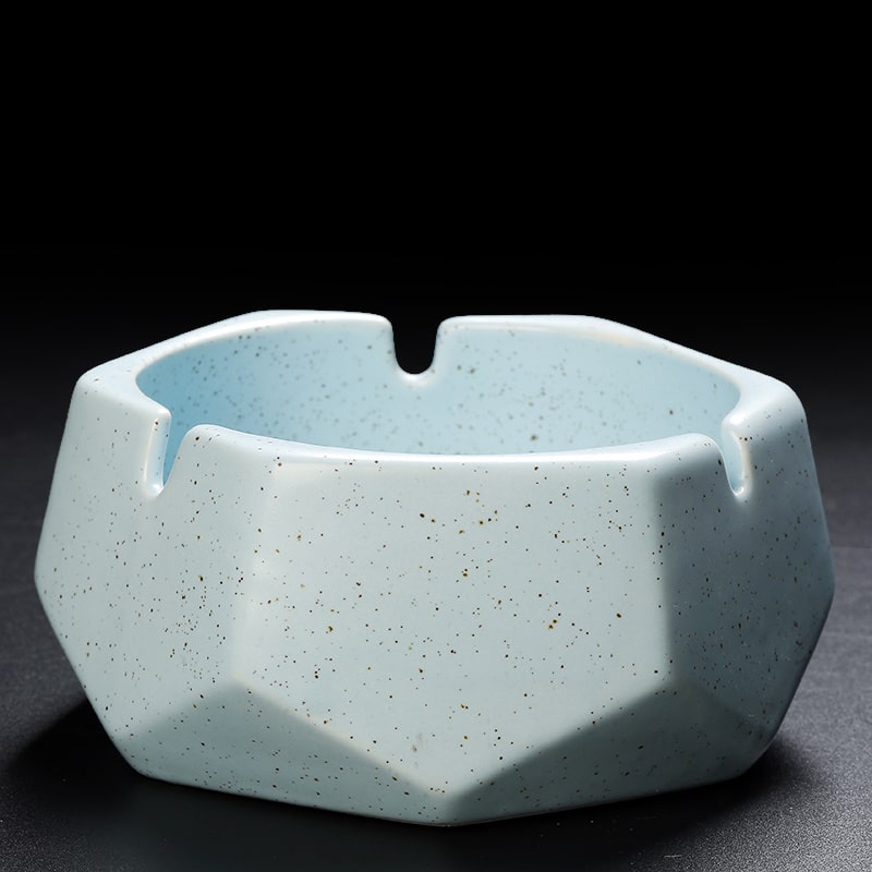 Light Blue Ashtray Made From Ceramic