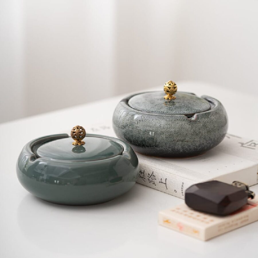 Luxury Ceramic Ashtrays With Lid