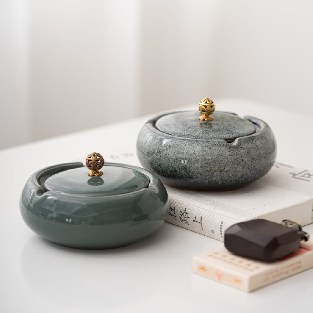 Luxury Ceramic Ashtrays With Lid