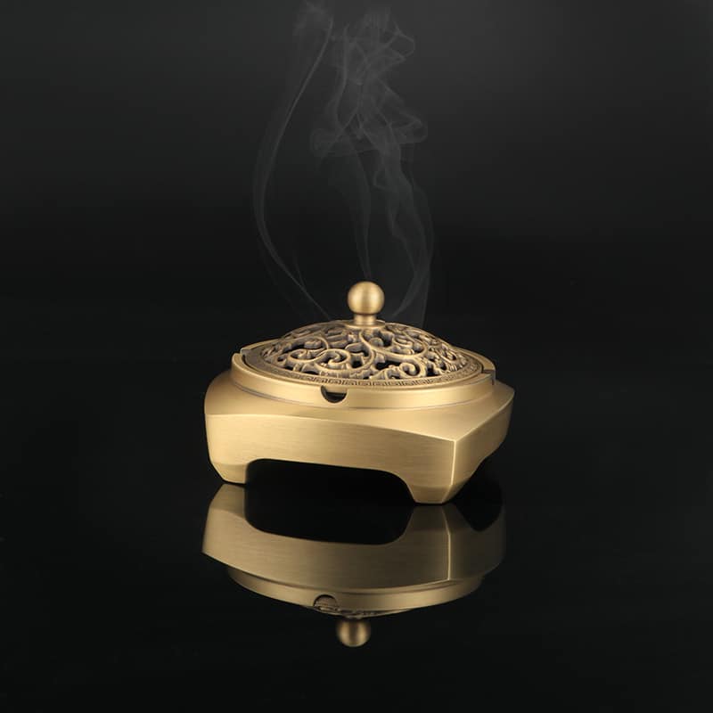 Luxury Copper Ashtray With Lid For Outdoor