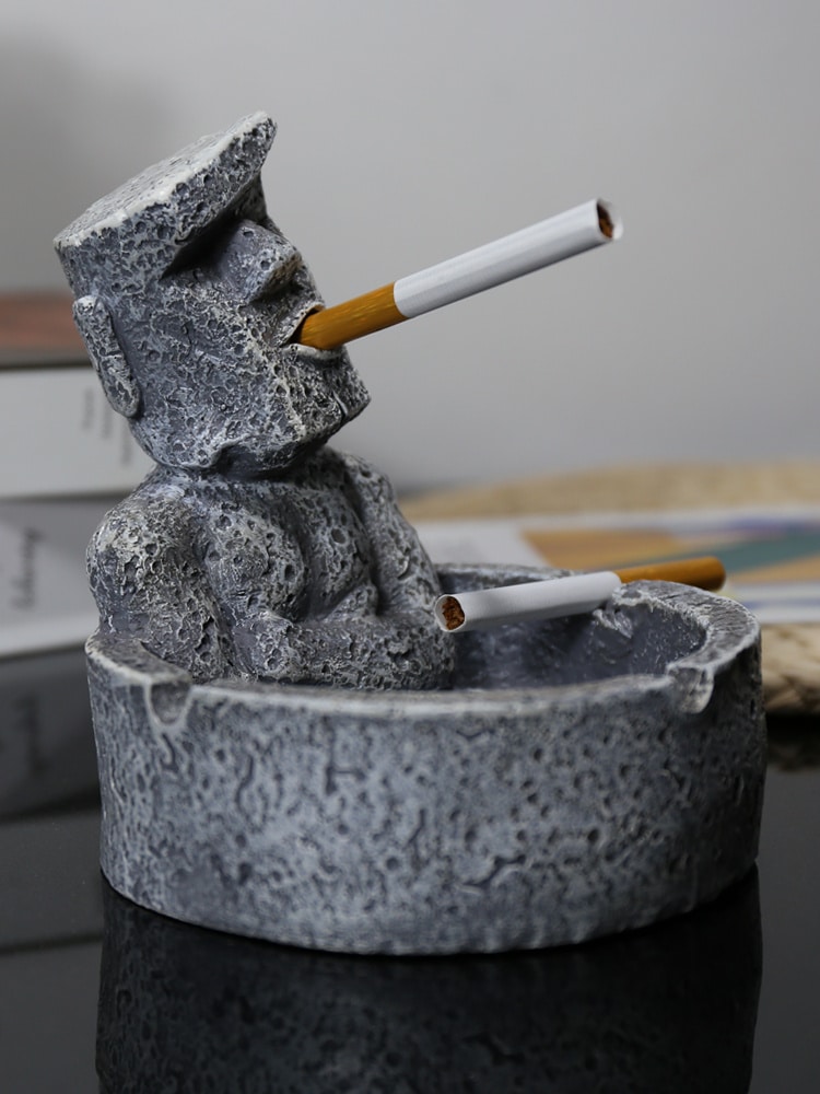 Moai Stone Ashtray cool decoration moai creature smoking