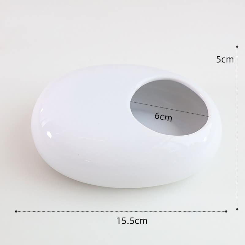 Modern Ashtray Ceramic Ellipse Shape