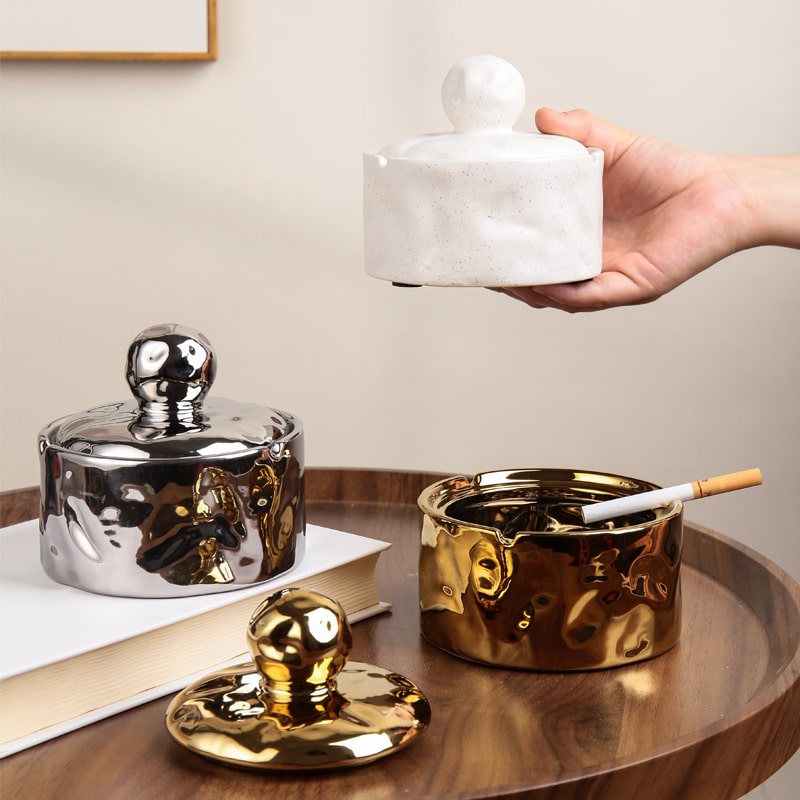 Modern Indoor Ceramic Ashtrays With Lid