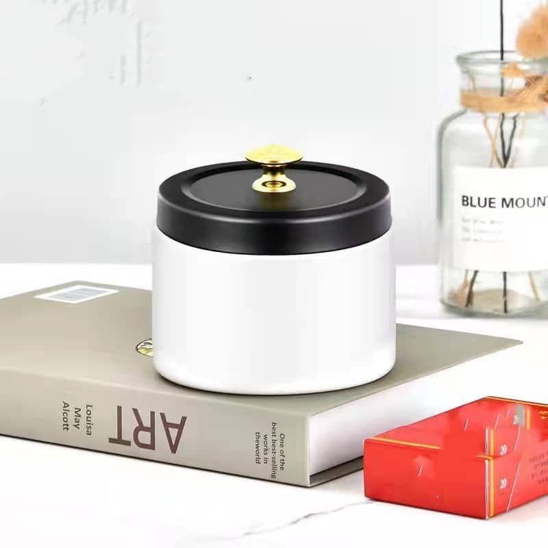 No Smell Ashtray With Lid Made From Stainless Steel