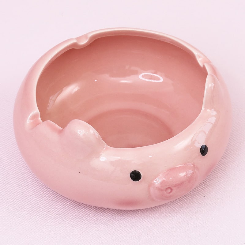 piggy ashtray ceramic