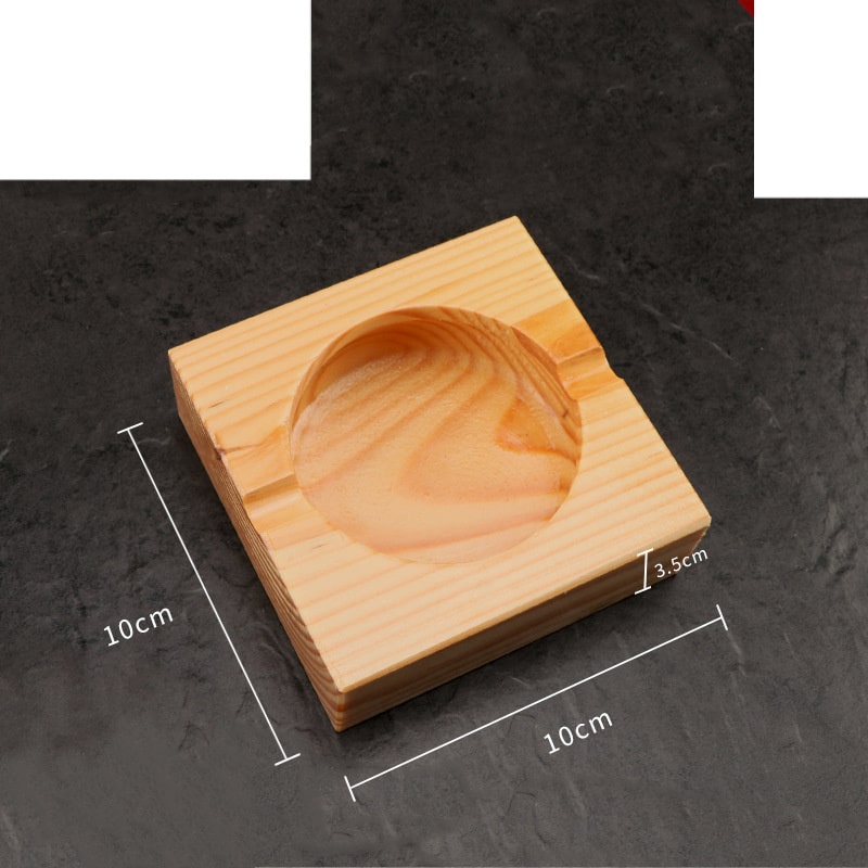 Pine Wood Ashtray Square