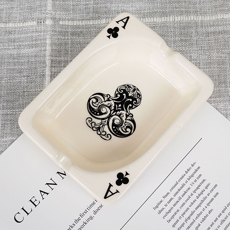 Playing Card Ash Tray Made From Ceramic