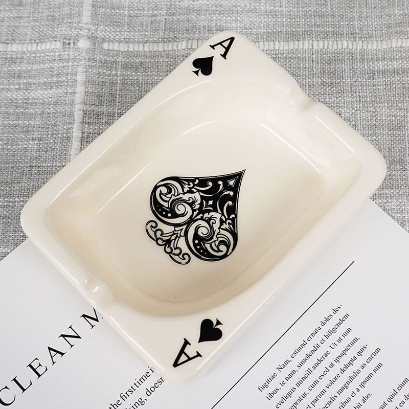 Playing Card Ashtray Poker Black Spade