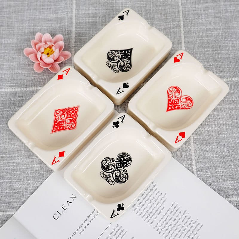 Playing Cards Ashtrays Cool Ceramic Ash Trays