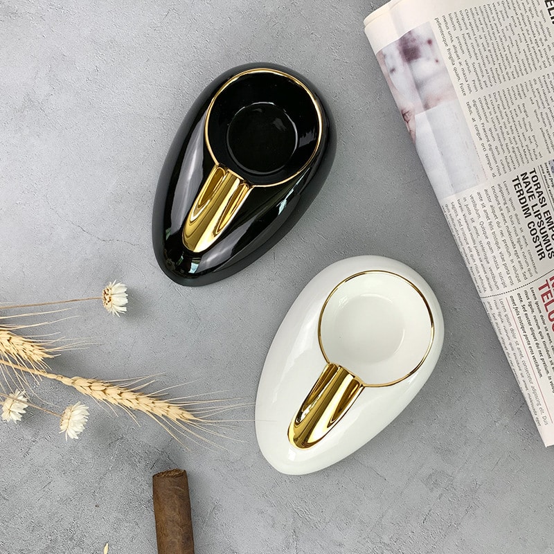 Portable Cigar Ashtray - Ceramic Ashtray - Great Gift Idea