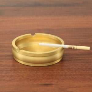 Brass Metal Ashtray - Minimalist Design - Pure Brass