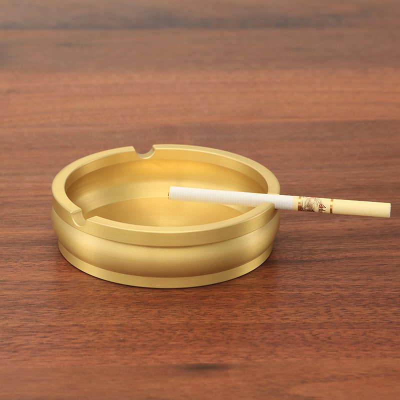 Pure Brass Three Slot Metal Ashtray