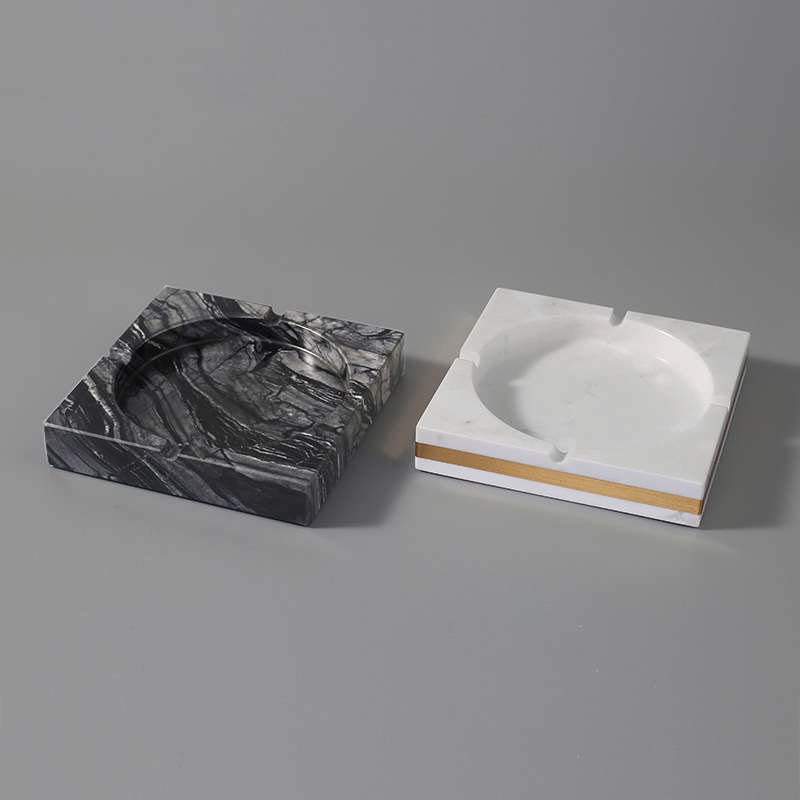 Pure Marble Ashtrays White And Black