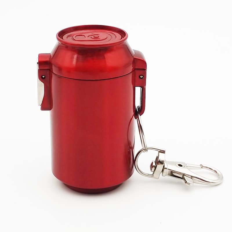 red can pocket ashtray with key chain