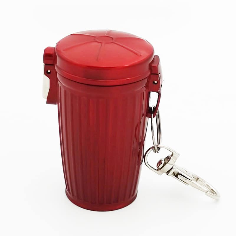 red litter bin pocket ashtray