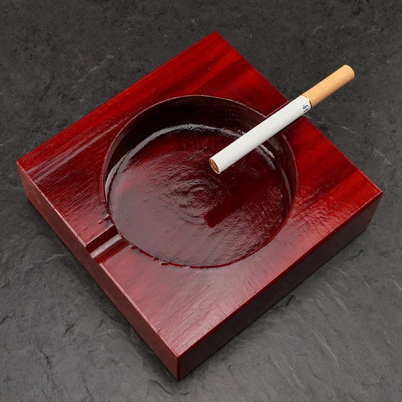 Red Wood Ashtray Pine Wood