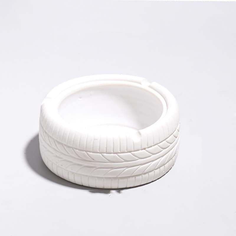 Resin Ashtray Car Tire white
