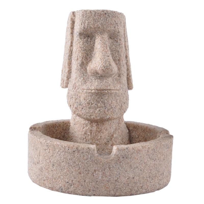 Resin Ashtray Cool Stone Creature White Background