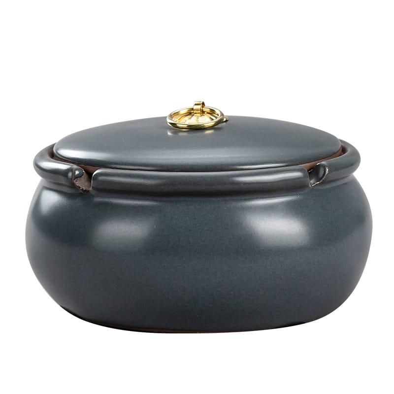Retro Ceramic Ashtray With Windproof Cover