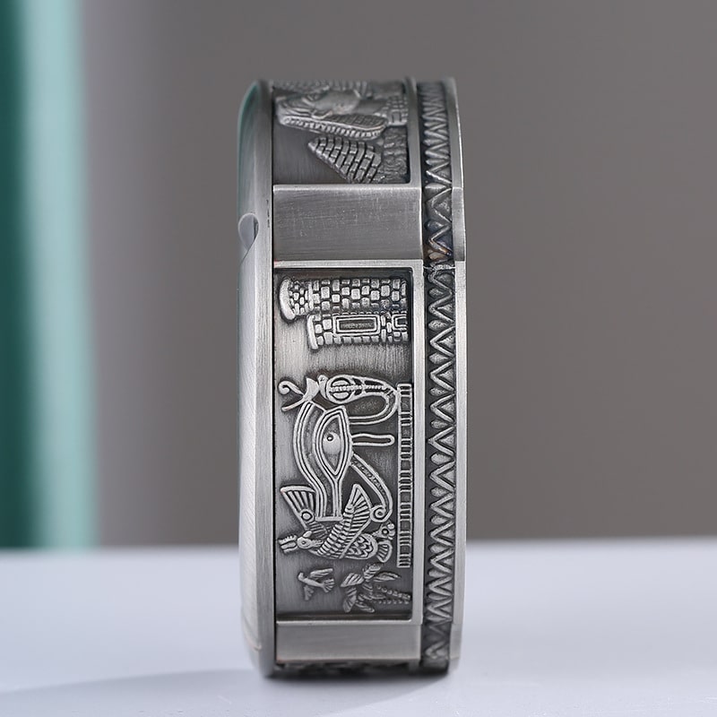 Retro Style Metal Ashtray from the side