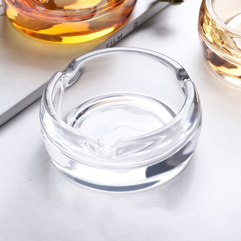 Round transparent Crystal Glass Ashtray