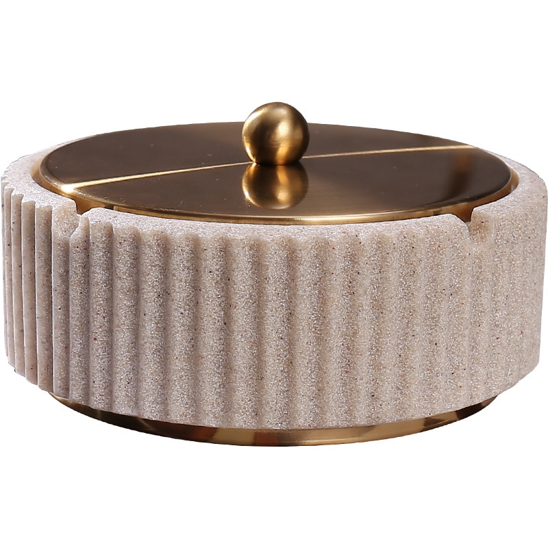 Sandstone Imitation Ashtray Closeup Photo