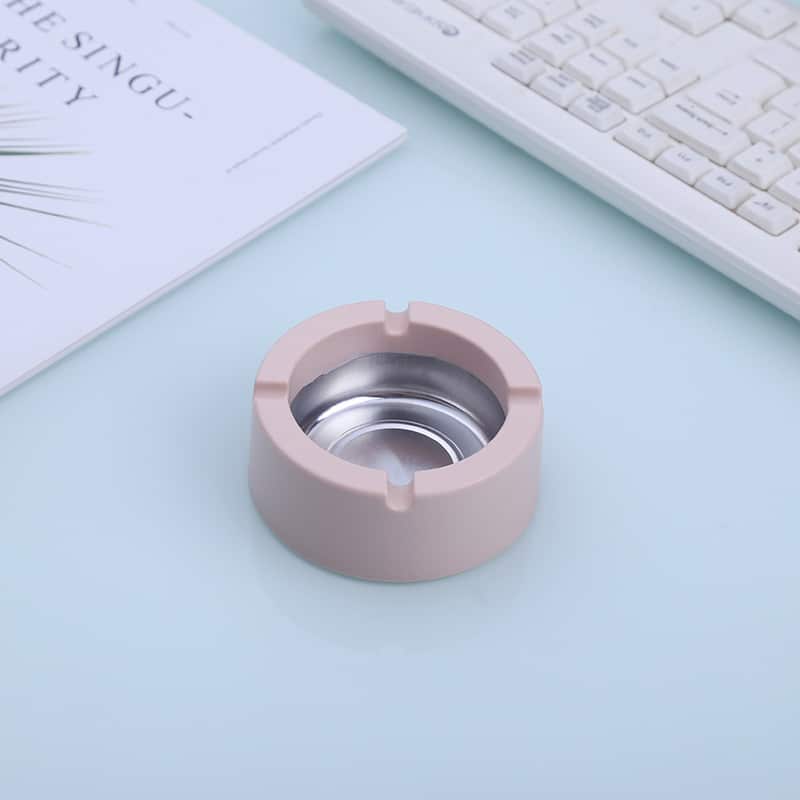 Simple Modern Ashtray Metal Pink Round