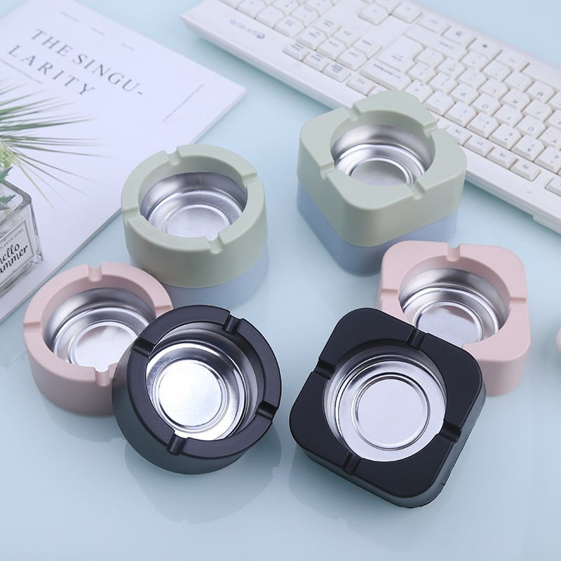 Simple Modern Ashtrays Square Or Round Shape