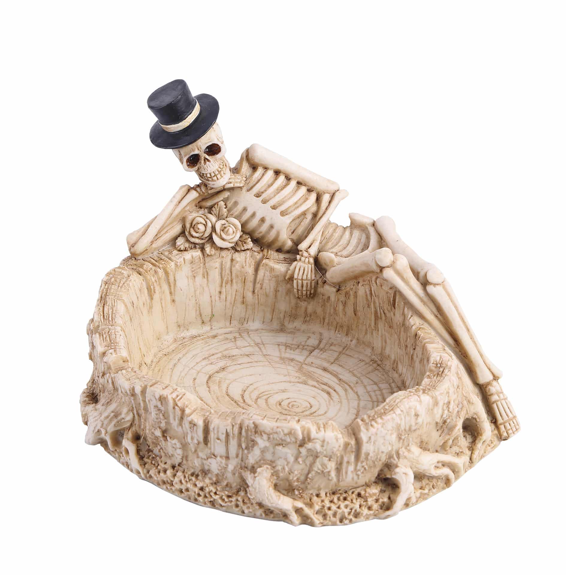 Skeleton Ashtray On White Background