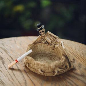 Skeleton Ashtray Resin - Lying Skeleton