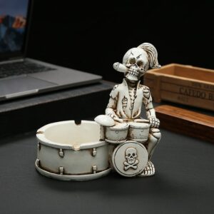 Skeleton Drummer Ashtray - Resin