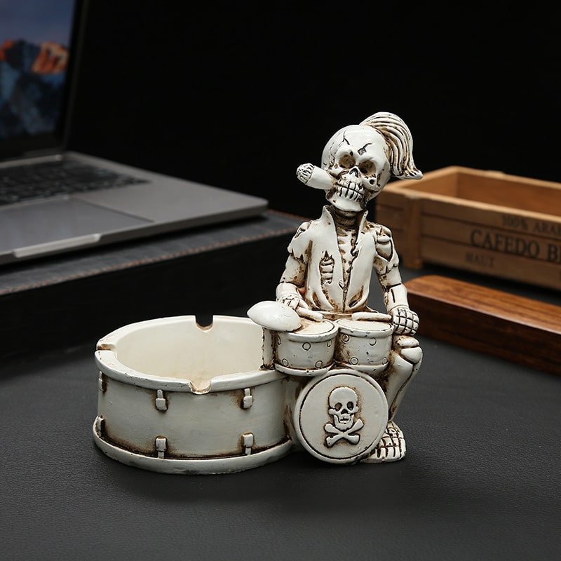 Skeleton Drummer Ashtray