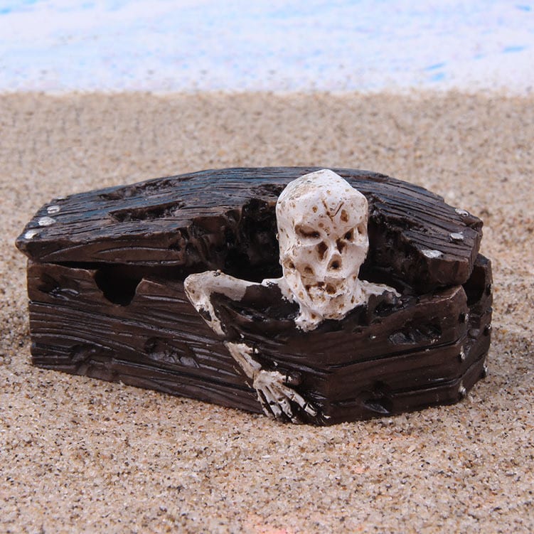 Skeleton in coffin Resin Ashtray for halloween